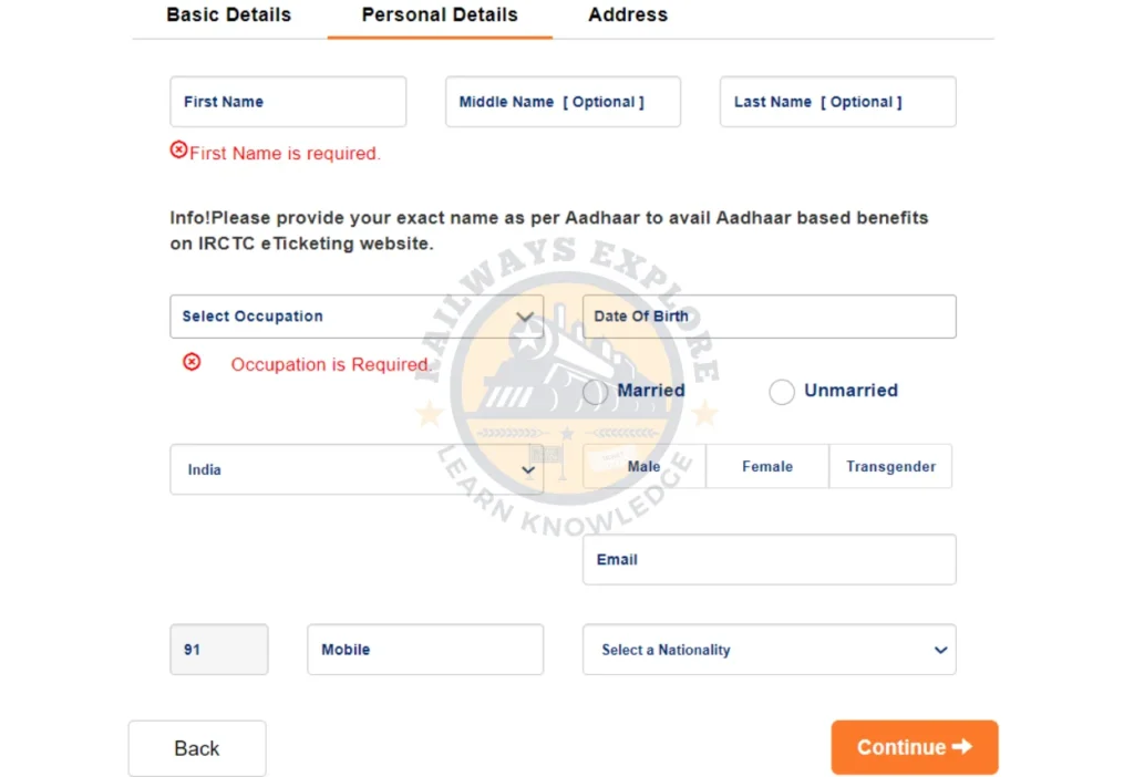How to Book Train Tickets Online Account create Tamil 4